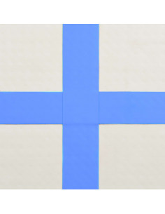 Tappetino Ginnastica Gonfiabile con Pompa 60x100x20 cm PVC Blu