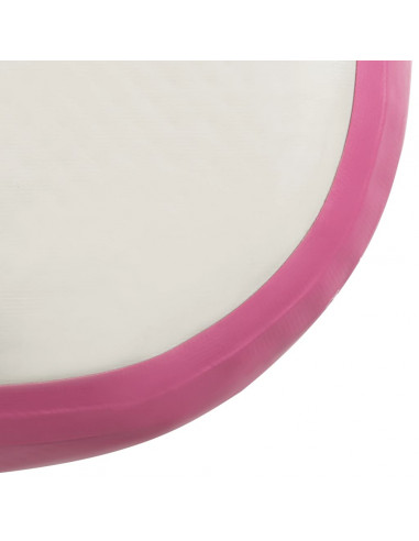 Tappetino Ginnastica Gonfiabile con Pompa 700x100x20cm PVC Rosa