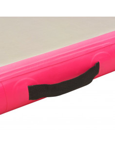 Tappetino Ginnastica Gonfiabile con Pompa 800x100x10cm PVC Rosa
