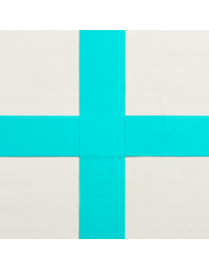 Tappetino Ginnastica Gonfiabile e Pompa 300x100x15 cm PVC Verde