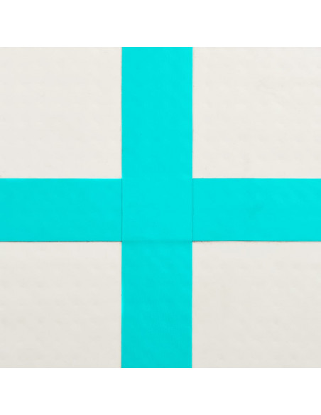 Tappetino Ginnastica Gonfiabile e Pompa 300x100x15 cm PVC Verde
