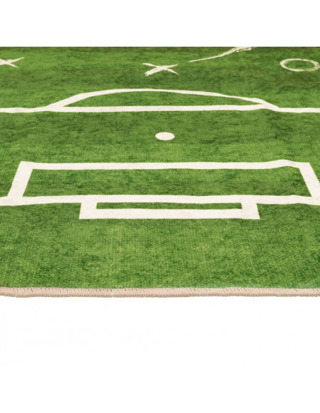 Tappeto Bambini Verde 160x230 Campo Calcio Lavabile Antiscivolo