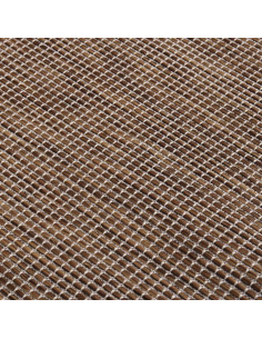 Tappeto da Esterni a Tessitura Piatta 140x200 cm Marrone