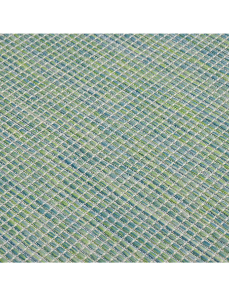 Tappeto da Esterni a Tessitura Piatta 80x250 cm Turchese