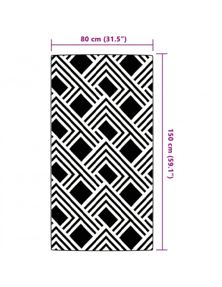Tappeto da Esterni Grigio 80x150 cm in PP