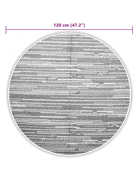 Tappeto da Esterni Marrone Ø120 cm in PP