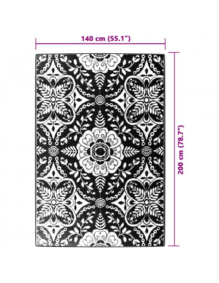 Tappeto da Esterno Celeste 140x200 cm in PP