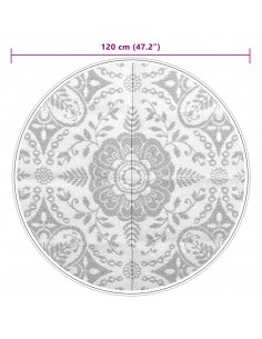 Tappeto da Esterno Celeste Ø120 cm in PP