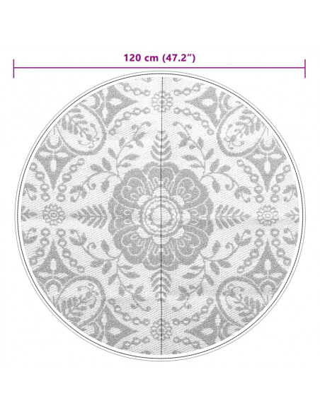 Tappeto da Esterno Celeste Ø120 cm in PP