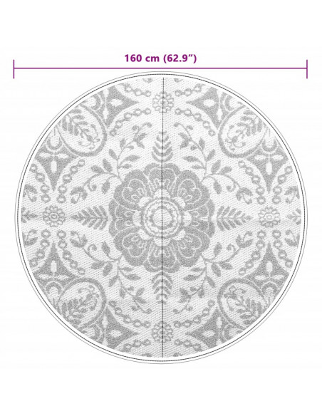 Tappeto da Esterno Celeste Ø160 cm in PP