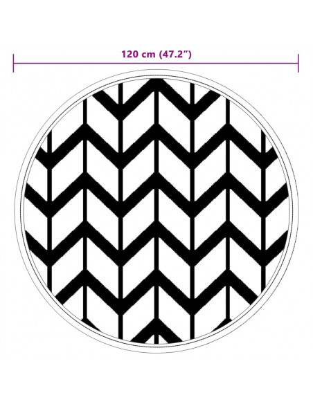 Tappeto da Esterno Grigio Ø120 cm in PP