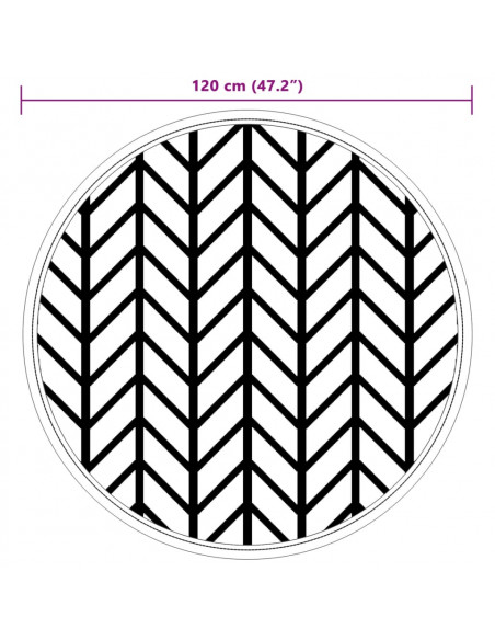 Tappeto da Esterno Grigio Ø120 cm in PP