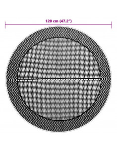 Tappeto da Esterno Grigio Ø120 cm in PP