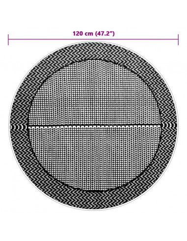 Tappeto da Esterno Grigio Ø120 cm in PP