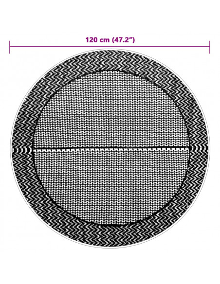 Tappeto da Esterno Grigio Ø120 cm in PP