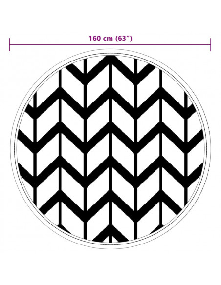 Tappeto da Esterno Grigio Ø160 cm in PP