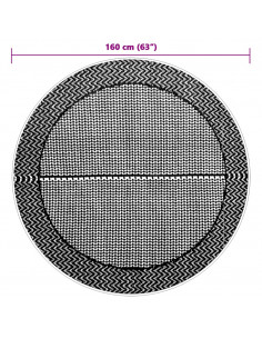 Tappeto da Esterno Grigio Ø160 cm in PP