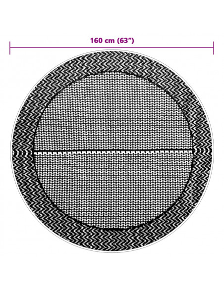 Tappeto da Esterno Grigio Ø160 cm in PP