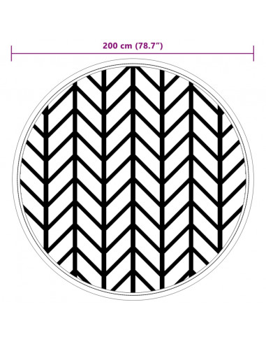 Tappeto da Esterno ARAKIL Grigio Ø200 cm in PP