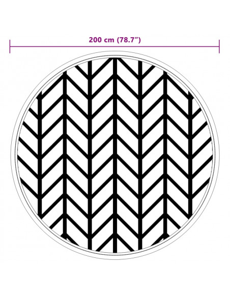 Tappeto da Esterno ARAKIL Grigio Ø200 cm in PP