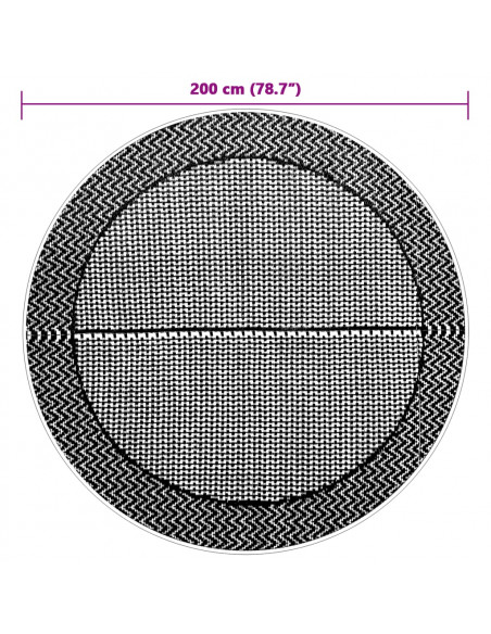 Tappeto da Esterno Grigio Ø200 cm in PP
