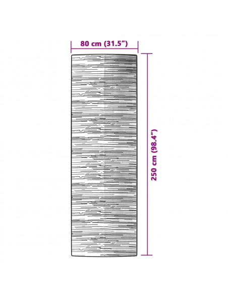 Tappeto da Esterno Marrone 80x250 cm in PP