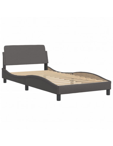 Letto Materasso Grigio 100x200 cm in Similpelle