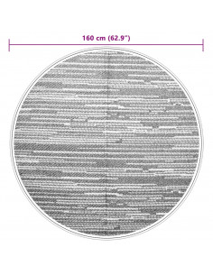 Tappeto da Esterno Marrone Ø160 cm in PP