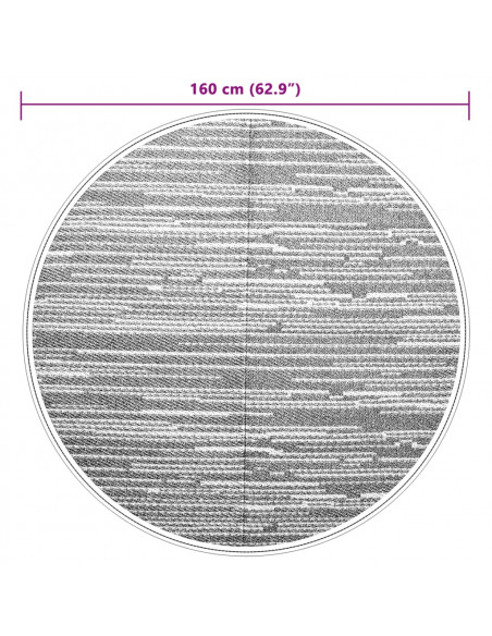 Tappeto da Esterno Marrone Ø160 cm in PP