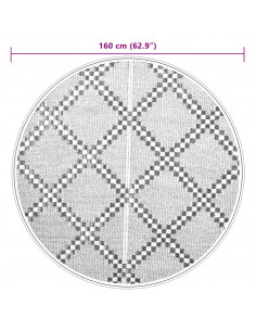Tappeto da Esterno Marrone Ø160 cm in PP