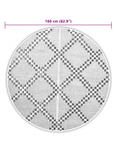 Tappeto da Esterno Marrone Ø160 cm in PP