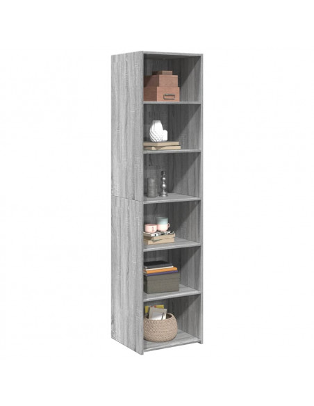 Credenza Grigio Sonoma 45x41x185 cm in Legno Multistrato