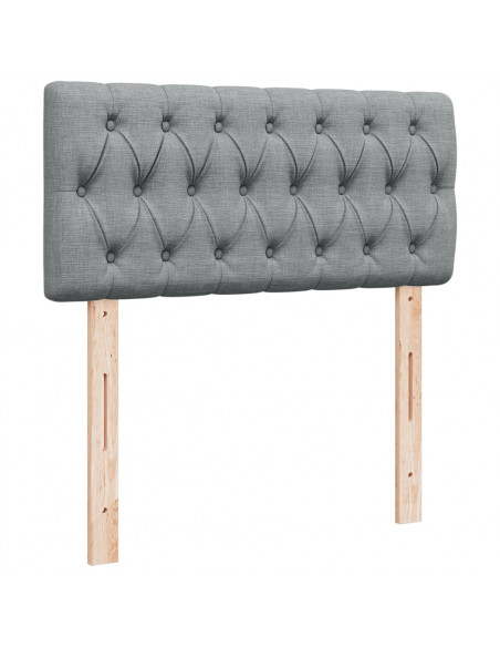Giroletto a Molle con Materasso Grigio Chiaro 90x190 cm Tessuto