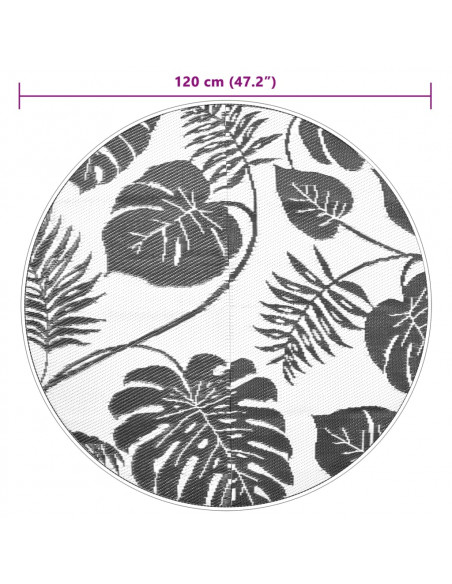 Tappeto da Esterno Verde Ø120 cm in PP