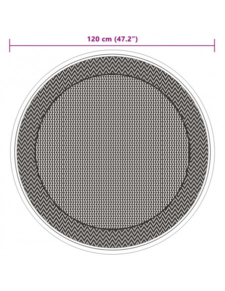 Tappeto da Esterno Verde Ø120 cm in PP