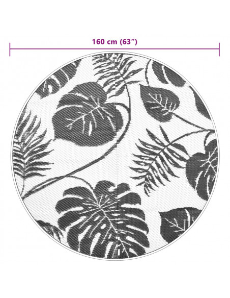 Tappeto da Esterno Verde Ø120 cm in PP