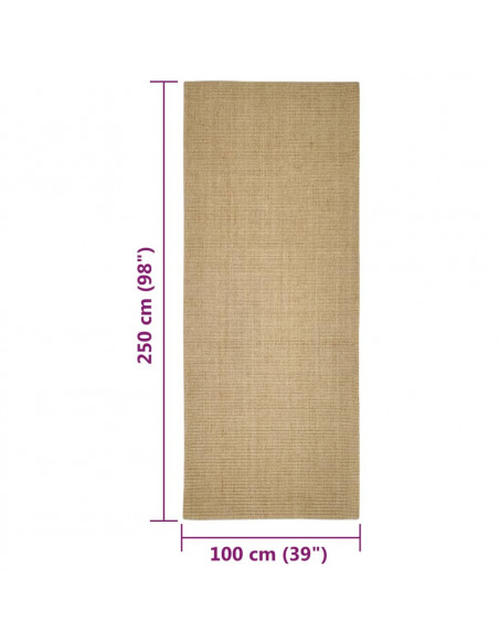 Tappeto in Sisal per Tiragraffi 100x250 cm