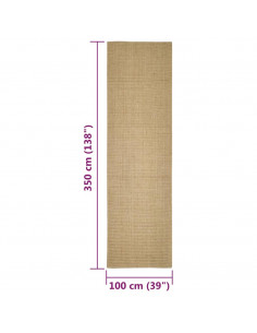 Tappeto in Sisal per Tiragraffi 100x350 cm