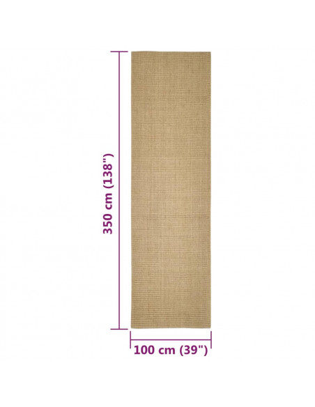 Tappeto in Sisal per Tiragraffi 100x350 cm