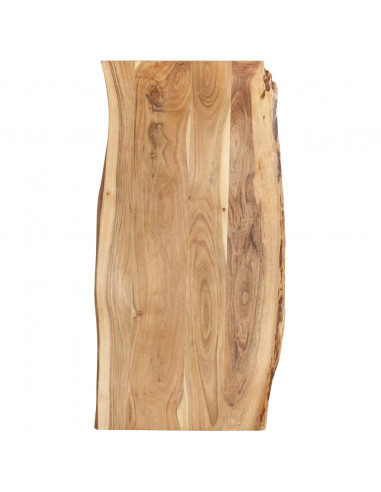 Piano del Tavolo in Legno Massello di Acacia 118x(50-60)x2,5 cm