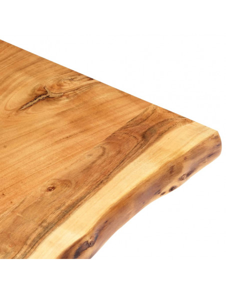 Piano del Tavolo in Legno Massello di Acacia 118x(50-60)x2,5 cm