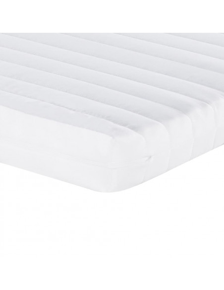 Divano Letto Estraibile con Materassi Crema 100x200 cm Tessuto