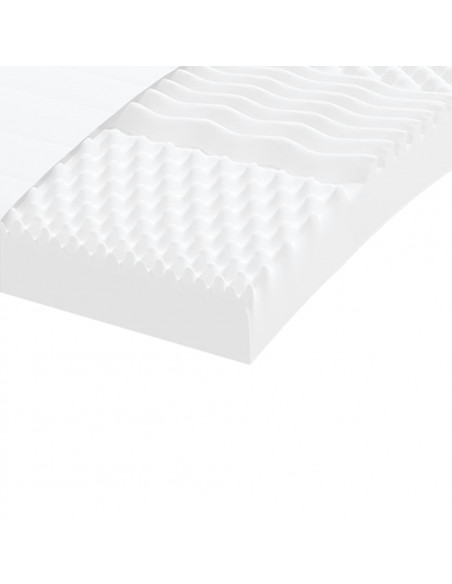 Divano Letto Estraibile con Materassi Crema 100x200 cm Tessuto