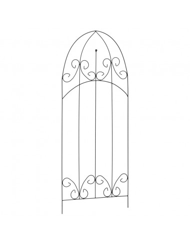 Supporti da Giardino per Piante 3 pz Neri 40x100 cm in Ferro