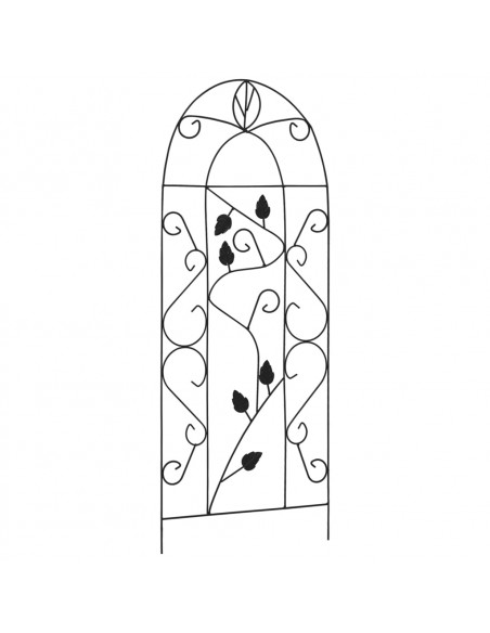 Supporti da Giardino per Piante 3 pz Neri 40x100 cm in Ferro