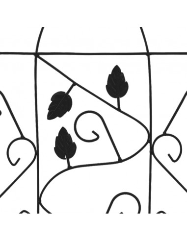 Supporti da Giardino per Piante 3 pz Neri 40x100 cm in Ferro