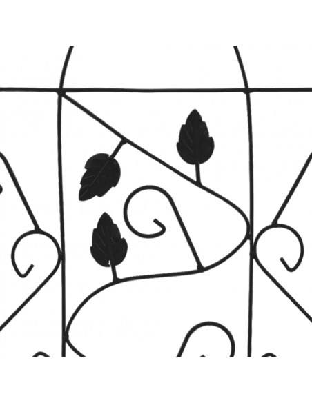 Supporti da Giardino per Piante 3 pz Neri 40x100 cm in Ferro