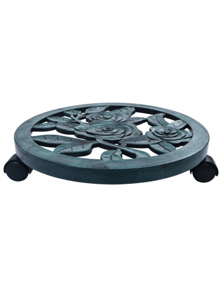 Carrelli Portavasi 6 pz Verdi 38 cm in Plastica
