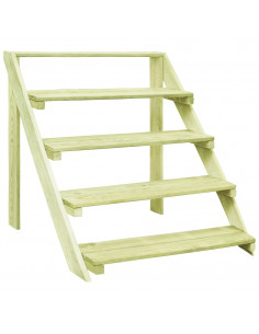 Piedistallo per Piante 80x80x80 cm Legno di Pino Impregnato 2