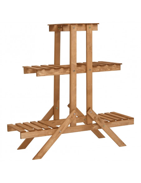 Piedistallo per Piante 83x25x83 cm in Legno di Abete
